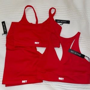 SETactive Spicy Set - 2 Bras & 1 Pair of Bike Shorts